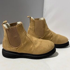 Forever 21 Camel Suede Lined Ankle Booties